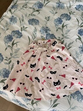 kate spade Pink Mask & Bow Print Girls Skirt